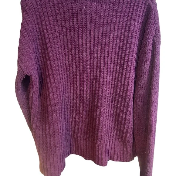 So Women's Cable Knit Sweater - Plum - Picture 2 of 3